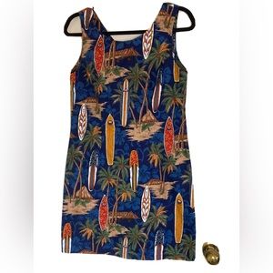 VINTAGE ALOHA REPUBLIC Dress Hawaiian Tank Dress Size Medium
